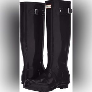 Women's Original Tall Hunter Rain Boots in Gloss Black